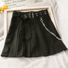 Punk chain pleated skirt YV43914