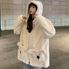 Cute embroidered bear coat yv30362