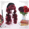 Daily Lolita Red Medium Long Curly Hair YV42779