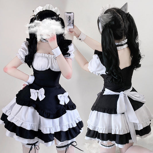 Lolita bow maid suit dress yv30540
