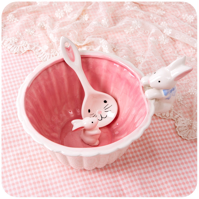Girl Heart Rabbit Small Bowl bz1010