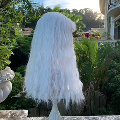 Fashion  white wool roll wig yv30434