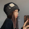 Dark knitted pile hat yv30227