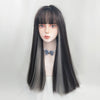 Black gray hanging ear dyed wig yv30181
