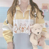 Cute cat print sweater yv42832