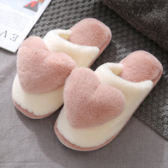 Cute love plush warm slippers yv42641