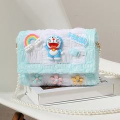 Cute cartoon ribbon woven bag YV43946