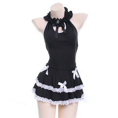 Sexy Lace Bow Maid Dress yv30659