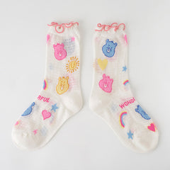Cute cartoon bear socks yv42566