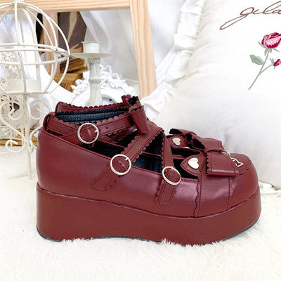 lolita bow platform shoes yv31054