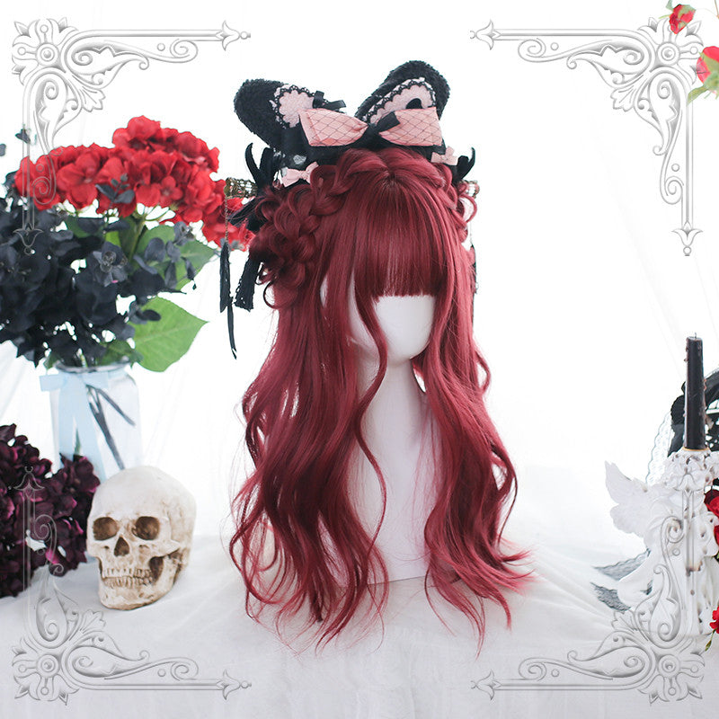 Lolita red curly wig yv30341