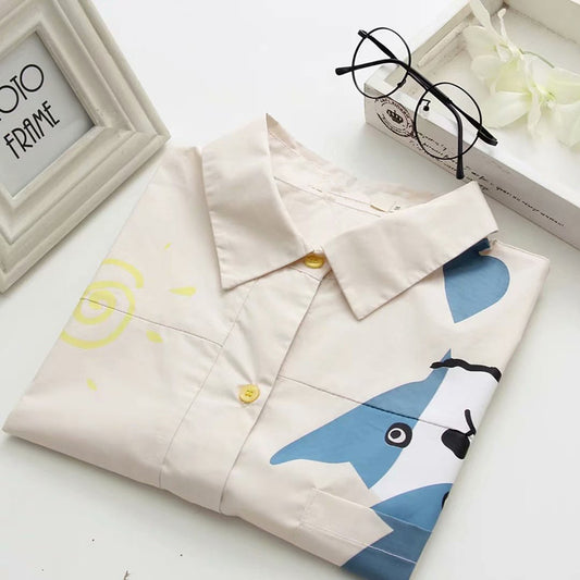 Cute cartoon dog shirt yv42211