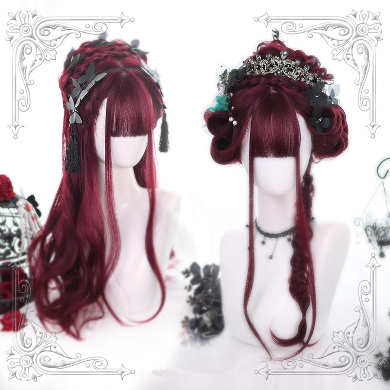 Review for lolita red long curly wig yv42771 main image 0