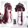 Daily Lolita wine red long curly wig YV42406