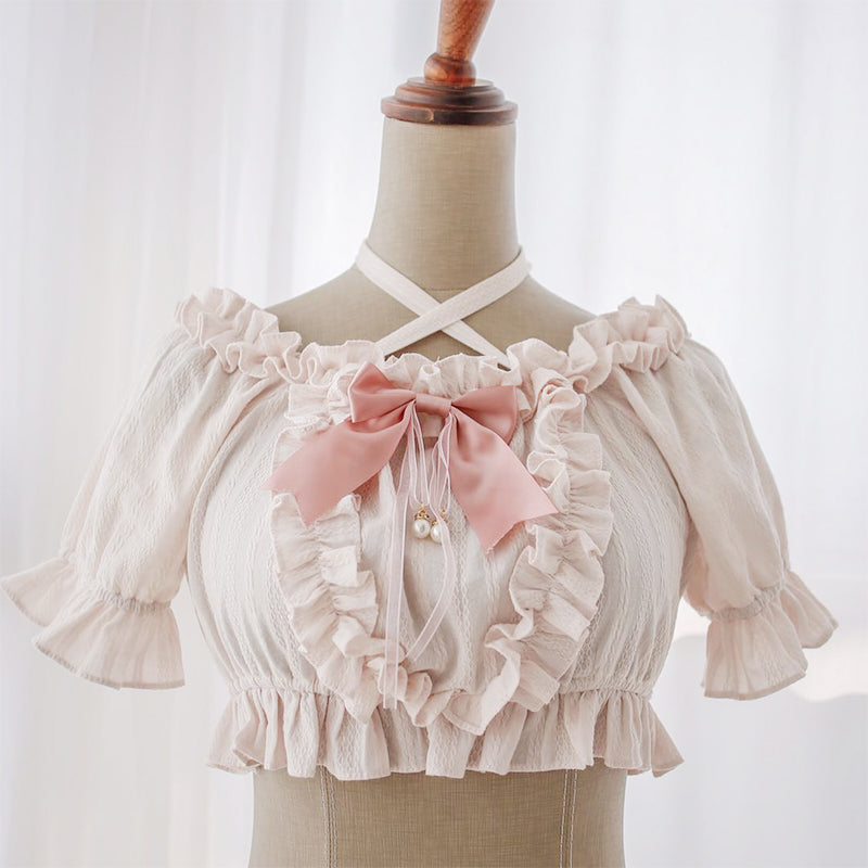 lolita bow lace shirt yv31014