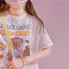 Cute cartoon print T-shirt yv30849
