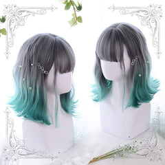 Cute gray-green wig yv42235