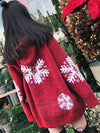 Red Christmas snowflake hooded top yv46026
