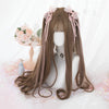 Harajuku brown mixed light pink long curly wig YV43572