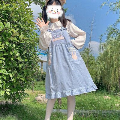 Review for Jfashion dark ruffled suspender skirt YV43788