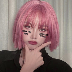 Lolita short pink wig YV43556