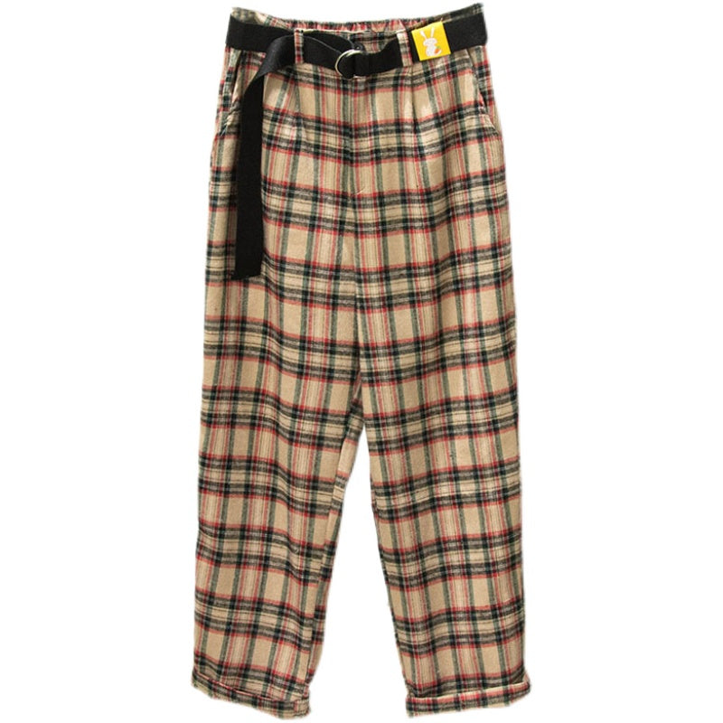 Japanese plaid pants yv0124