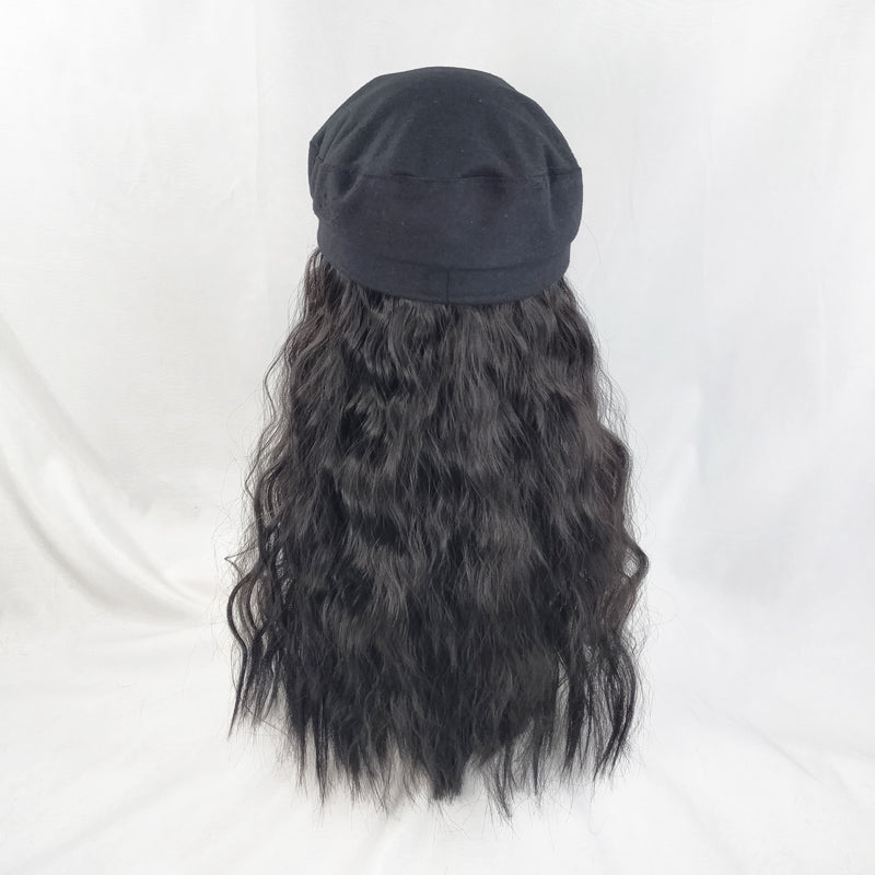 Navy black hat wig YV42898