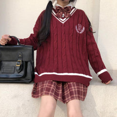 jk uniform V-neck sweater YV43471