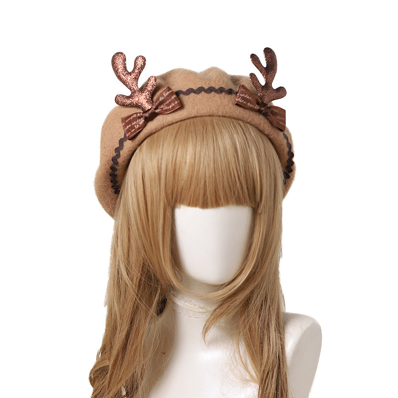 Christmas fawn lolita beret yv43370