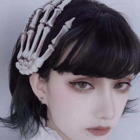 Halloween skull hand bone hair clip YV30043