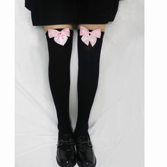 Lolita bow over the knee socks YV43790