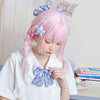 Lolita cute pink short curly wig yv31161