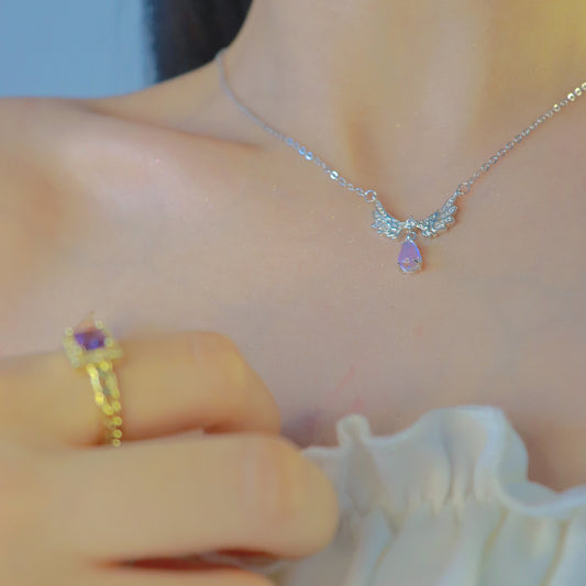 Angel Wings Moonstone Necklace yv30677
