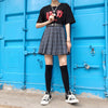 Korea ins girl Harajuku large size pleated skirt YV42539
