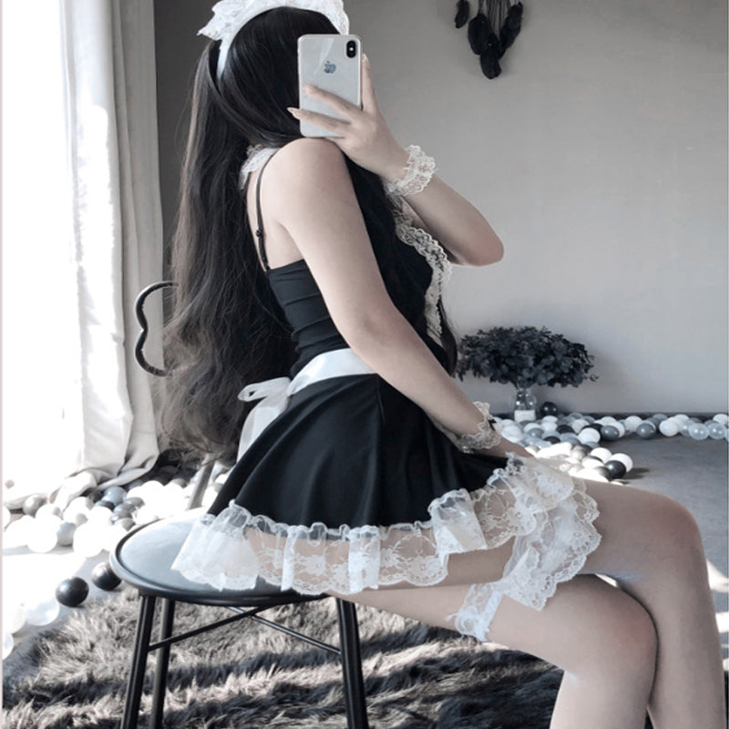 cosplay lace maid dress suit YV43754