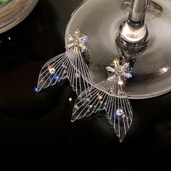 Transparent fishtail earrings yv30996