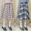 All-match plaid long skirt YV43464