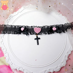Sweetheart pink collar necklace YV43873