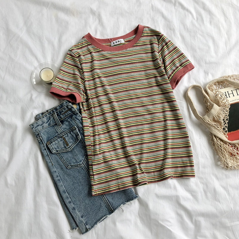 Chic Striped T-Shirt YV41134 – Youvimi