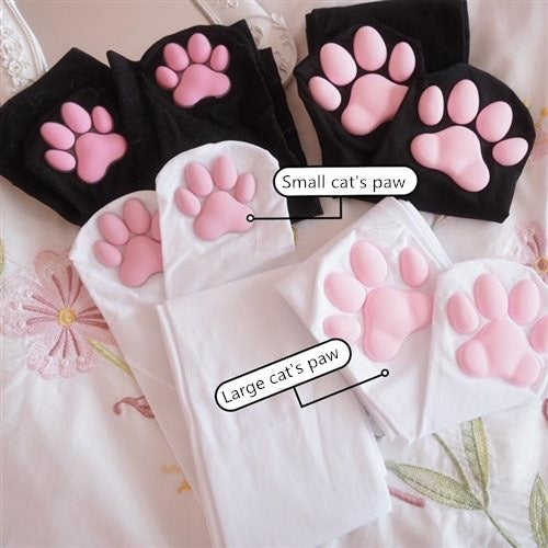 Cute cat paw over the knee socks YV43834