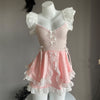 Cute lace dress set yv47276