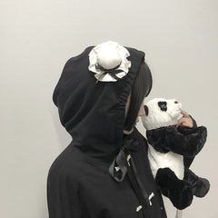 Youvimi panda hat loose sweater YV42387