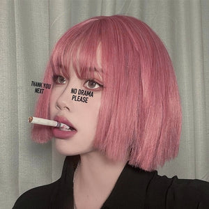 Review for Lolita short pink wig YV43556 main image 0