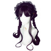 Lolita Big Wave Polaris Black Purple Long Curly Wig YV42402