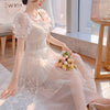 Flower embroidery lace dress yv30161