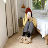 Cute dog plush slippers yv30451