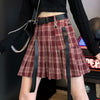 High waist plaid skirt yv42078
