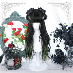 Japanese gradient long curly wig yv31117