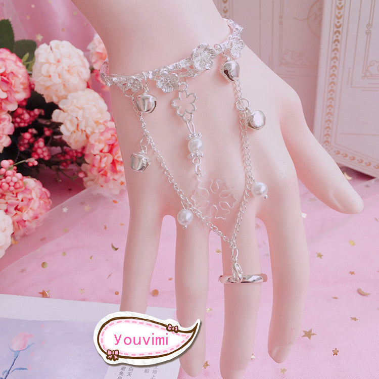 Pearl Sakura Bell Ring Bracelet yv30690