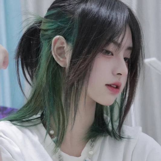Japanese Green Highlight Wig yv30915